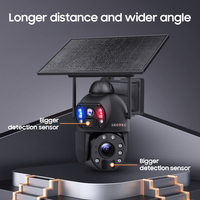Caméra solaire SECTEC 10W à double objectif, zoom optique 10x, 6MP, 3K, 4G, extérieure, IP66, boîtier métallique, caméra PTZ, détection humaine, sécurité CCTV