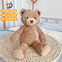 Mainan boneka mewah beruang keriting lucu lembut kualitas tinggi kustom mainan hewan boneka Hari Valentine untuk menemani anak-anak