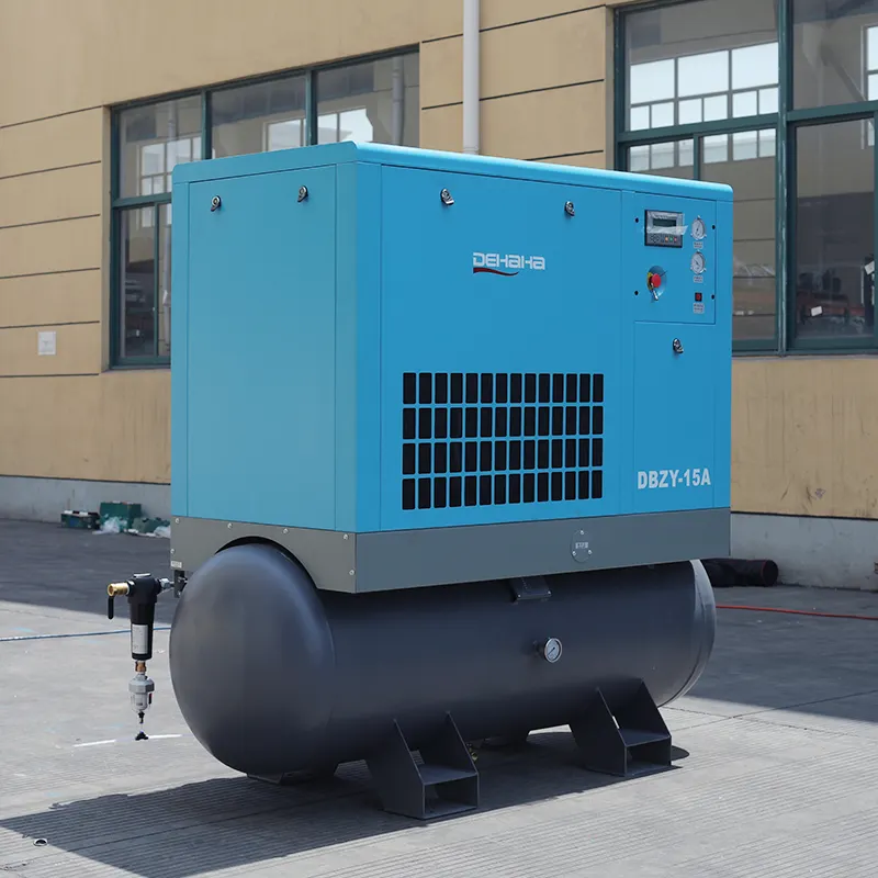 3-phase Air Cooling General Industry 500L AC Power Energy-saving Rotary Electric Industrial Portable Screw Air Compressor 16 Bar