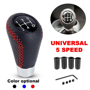 Universal Car 5 Speed Manual Gear <b>Shift</b> <b>Knob</b> Leather Stitched Ergonomic Design For Automatic Transmission Vehicles - Product Image 3