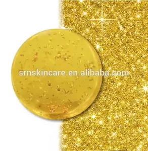 Private Label Whitening Remove Hyperpigmentation Gluta Arbutin Kojic Acid 24K Gold Foil Facial Body Bath Soap