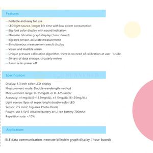 SY-F015-1 nóng bán qua da <span class=keywords><strong>bilirubin</strong></span> nồng độ cầm tay qua da vàng da Detector cho sơ sinh vàng da - Product Image 6