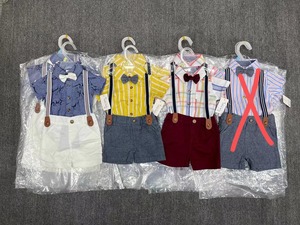 Thương Hiệu Mới Chàng Trai Mùa Hè 2PC Quần Short Bộ Bán Buôn Cotton <span class=keywords><strong>0</strong></span>-24M Thoải Mái Phong Cách Quần Áo - Product Image 4