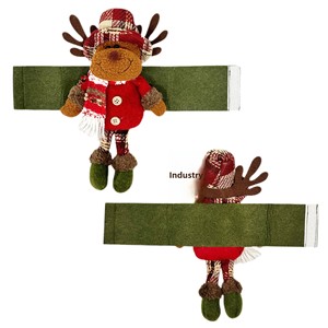 Nouvelles attaches de rideaux de Noël écologiques réutilisables 2025 – Père Noël, bonhomme de neige, renne en peluche – Décorations de fenêtre pour la maison et l'hôtel - Product Image 5