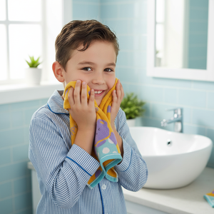 Toalla Infantil de Jacquard con Dibujos Animados de Osos y Puntos, 25x50cm, Toalla Facial de Alta Calidad para Lavarse las Manos, para el <span class=keywords><strong>Hogar</strong></span> - Product Image 5