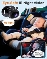 Caméra de sécurité pour bébé de 7 pouces pour les voyages en famille, écran LCD haute clarté pour surveiller les enfants à l'arrière de la voiture