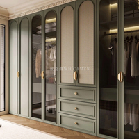 Dressing sur mesure de style européen, armoires sur mesure pour toute la maison, personnalisation de villa, meubles américains en bois massif, chambre à coucher, écologique