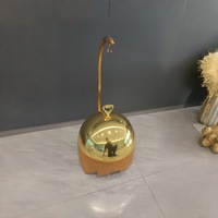 Réchaud de buffet doré de luxe pour hôtels et banquets de mariage, fourneau à alcool 8L avec couvercle en acier inoxydable isotherme, pour approvisionnement transfrontalier