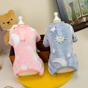 Chaleco con capucha de lana para mascotas Kawaii, abrigo grueso con botones de felpa para perro de peluche, talla pequeña, valoración cálida PARA USO DE DISFRACES - Product Image 3