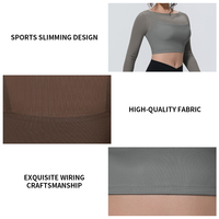 Atasan Yoga Wanita Model Dua Lapis dengan Logo Ballet Core Custom, Lengan Pendek, Panel Mesh, dan Bra Terintegrasi untuk Lari, Fitness, dan Latihan