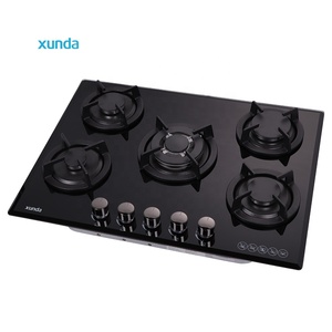 Cocina de <span class=keywords><strong>Gas</strong></span> Empotrada Xunda para Uso Doméstico, 70 cm, Personalizable, 5 Quemadores, Cocina de <span class=keywords><strong>Gas</strong></span> Natural, Encimera de Vidrio Templado - Product Image 3
