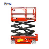Plateforme élévatrice à ciseaux autopropulsée CFMG 6m, capacité 380kg, modèle CFPT0608NP, plateau pivotant, transmission 4x2, pour deux travailleurs, tâches aériennes