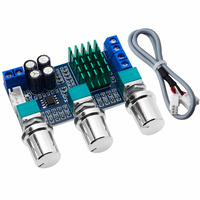 Module amplificateur audio numérique double canal M567 TPA3116D2 DC 12V/24V 80W*2 avec préamplificateur de régulation des aigus et des basses préréglés