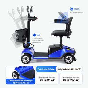 Scooter Elettrico Portatile per Anziani, Nuova <span class=keywords><strong>Carrozzina</strong></span> a Quattro Ruote, Facile <span class=keywords><strong>da</strong></span> Spostare, Alimentato a Batteria, Ausilio per Terapia Riabilitativa - Product Image 3