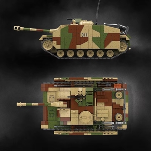QuanGuan 100306 Nuevo Destructor de Tanques del Segundo Mundo, Modelo <span class=keywords><strong>StuG</strong></span>.III G, Escala 1:28, Juguetes de Construcción DIY para Niños, Juego de Bloques de Construcción - Product Image 3