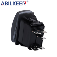 Interrupteur à bascule pour voiture, durable, 12V 24V, 5 broches, avec symboles gravés au laser, étanche IP65, en métal, pour le contrôle électrique automobile