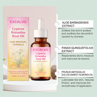 Minyak Akar Cyperus Rotundus 60ml Perawatan Penghilang Bulu Lembut untuk Kulit Halus dan Lembut Label Pribadi Grosir