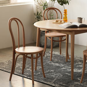 Vendita calda Nordic in legno massello <span class=keywords><strong>retro</strong></span> legno curvato sedia in rattan <span class=keywords><strong>cafe</strong></span> restaurant casa sedia da scrivania sedia - Product Image 4