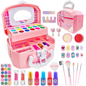 Trousse de Maquillage Jouet pour Filles, Valise de Maquillage Jouet, Jeu d'Imitation, Cadeaux pour Filles, Maquillage Réel Lavable Testé pour la Sécurité, Jouets Sac à Main - Product Image 1