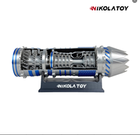 NIKOLATOY J-35A Modèle de moteur turbojet, moteur d'avion de chasse, cadeau d'anniversaire créatif avec emballage d'origine, unisexe