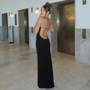 เดรสสายเดี่ยวเซ็กซี่หวานซ่อนเปรี้ยวสำหรับสาวๆ สไตล์ยุโรปอเมริกันใหม่ ทรงเข้ารูป ยืดหยุ่นได้ กระชับรูปร่าง ทรงเมอร์เมด ยาวแบบแม็กซี่ - Product Image 2