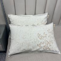 Housse de coussin carrée en jacquard moderne et confortable en chanvre, motif floral, pour canapé, simple, anti-acariens, pour la maison