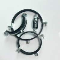 Collier de serrage rapide robuste RK avec boulon, doublure en caoutchouc, en fer galvanisé/acier inoxydable, métrique 16-315mm, OEM
