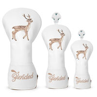 Housse de tête de club de golf en cuir PU personnalisée avec logo, pour driver, fairway et hybride – Accessoires de golf – Prix de gros