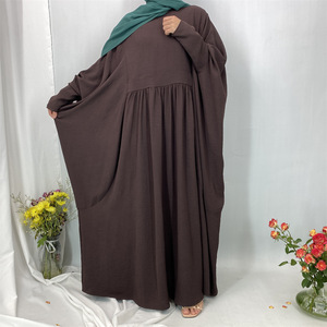 Venta al por Mayor de Elegantes Vestidos Largos Musulmanes con Pliegues <span class=keywords><strong>y</strong></span> Cobertura Total, Abaya Hijab <span class=keywords><strong>para</strong></span> Oriente Medio <span class=keywords><strong>y</strong></span> Turquía, Hechos <span class=keywords><strong>para</strong></span> Mujeres Musulmanas - Product Image 3