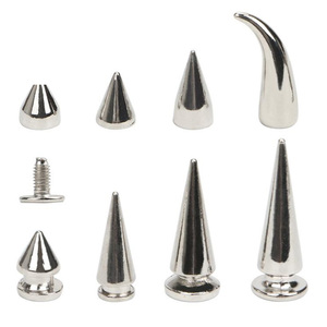Thép Không Gỉ Spike Đinh Tán Bạc Cone Đinh Tán Hợp Kim Kim Loại Punk May Mặc Đinh Tán Vành Đai Túi Thủ Công Quần Áo Da - Product Image 2