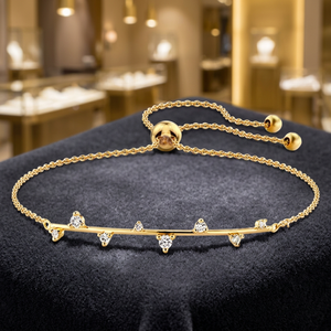 VLOVE Bestseller Personalisiertes 14K Gold Brillantschliff Natürlicher Diamant für Zertifizierte VS1 Klarheit Charm Kettenglied Armband - Product Image 2
