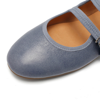 Chaussures plates Mary Jane rétro en cuir souple pour femmes, bout rond, confortables toute la journée, en cuir véritable