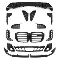 Kit de carrosserie en fibre de carbone de style MP avec diffuseur de lèvre avant arrière, jupe latérale, aileron de coffre pour BMW X5 G05 2023 +.