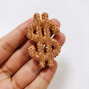 Sang trọng sáng bóng màu đen Màu Đỏ màu xanh rượu sâm banh đầy đủ Rhinestone đô la dấu hiệu đá quý quyến rũ DIY Hollow ra tiền biểu tượng trang trí điện thoại rác trường hợp - Product Image 5