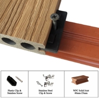 Plancher extérieur de terrasse en grain de bois en Wpc pour le patio extérieur de bricolage écologique