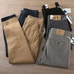 Pantaloni Casual da Uomo Leggeri per Business, Taglia Oversize, Neri, Gamba Dritta, in Tela Leggera, Vendita all'Ingrosso - Product Image 2
