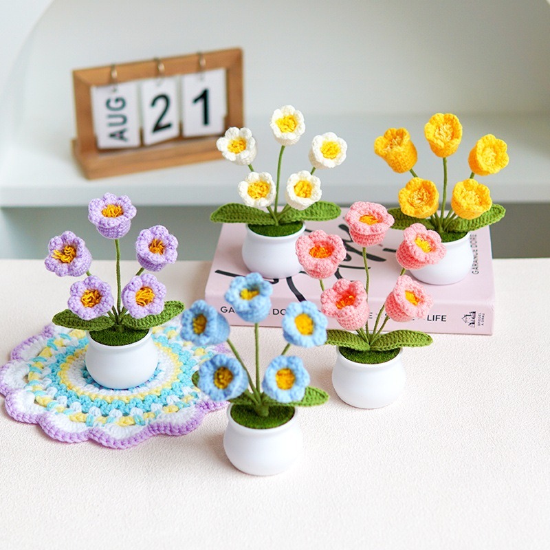 Wholesale Handmade Crochet Flower - My Melody & Kuromi Backpack