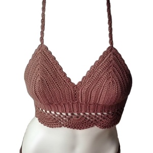 Haut court en <span class=keywords><strong>crochet</strong></span> <span class=keywords><strong>blanc</strong></span> fait à la main pour femmes <span class=keywords><strong>gilet</strong></span> à dos nu tricoté respirant avec hauts corset courts - Product Image 3