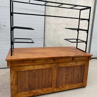 Comptoir de bar en bois massif de style antique moderne pour mariages, hôtels, fermes et événements en plein air