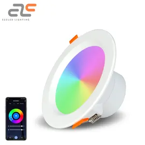 Ezeled Groothandel Moderne Rgb Dimbare Zigbee Smart Anti-Glare Inbouw Decoratieve Ronde 5W 7W 9W 15W Plafond Led Downlight