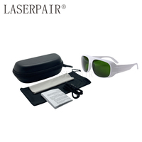 Lunettes de sécurité laser à protection de longueur d'onde 200-1800 nm avec monture blanche certifiées CE pour les appareils IPL