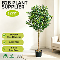 Arbre d'olivier artificiel imprimé en soie, 120 cm, faux Olea Europaea en pot pour la décoration de la cuisine, de la salle à manger, de la terrasse, du salon