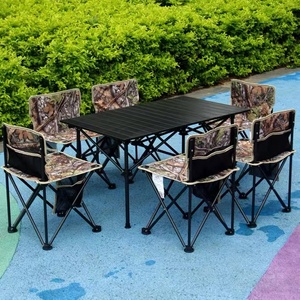 Ensemble table et chaises d'extérieur en aluminium Table pliante portable <span class=keywords><strong>Camping</strong></span> Table <span class=keywords><strong>de</strong></span> pique-nique BBQ - Product Image 2
