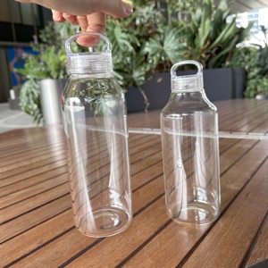 Nouvelle arrivée, bouteille d'eau en verre borosilicate personnalisable de 500 ml/900 ml, bouteille de sport portable avec poignée et couvercle, pour café, jus, sans BPA - Product Image 1