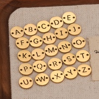 YIREPIN Nuevos Dijes de Letras del Alfabeto de Acero Inoxidable de 8mm con Doble Orificio, Conectores Redondos de la A a la Z para Hacer Pulseras y Collares DIY