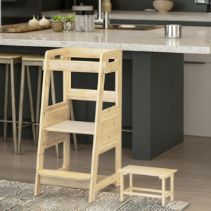 Tre Toddler Bếp Phân Có Thể Gập Lại Bước Phân Tháp Cho Trẻ Em Có Thể Điều Chỉnh Bằng Gỗ Học Tập Tháp An Toàn Đồ Nội Thất - Product Image 6