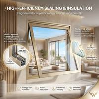 Ventanas Abatibles de Aluminio de Alta Seguridad con Sistema de Cerradura Personalizado en Color y Tamaño, Arquitectura Moderna