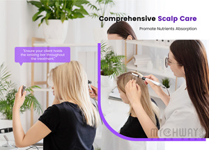Máquina de belleza para masaje del cuero cabelludo para el crecimiento del cabello, Analizador de crecimiento del cuero cabelludo con microcorriente, tratamiento del cuero cabelludo, máquina anticaída - Product Image 3