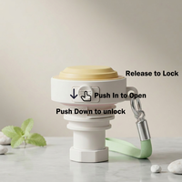 Bouteille d'eau isotherme en acier inoxydable à double paroi personnalisée avec couvercle à poussoir, sans BPA, anti-fuite, pour le cyclisme et les activités de plein air