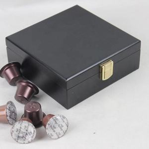 4หลุมไม้ที่กำหนดเอง <span class=keywords><strong>Nespresso</strong></span> แคปซูลกล่องกาแฟ - Product Image 3